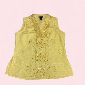 Carole Little Women's Yellow and Green Crop-top